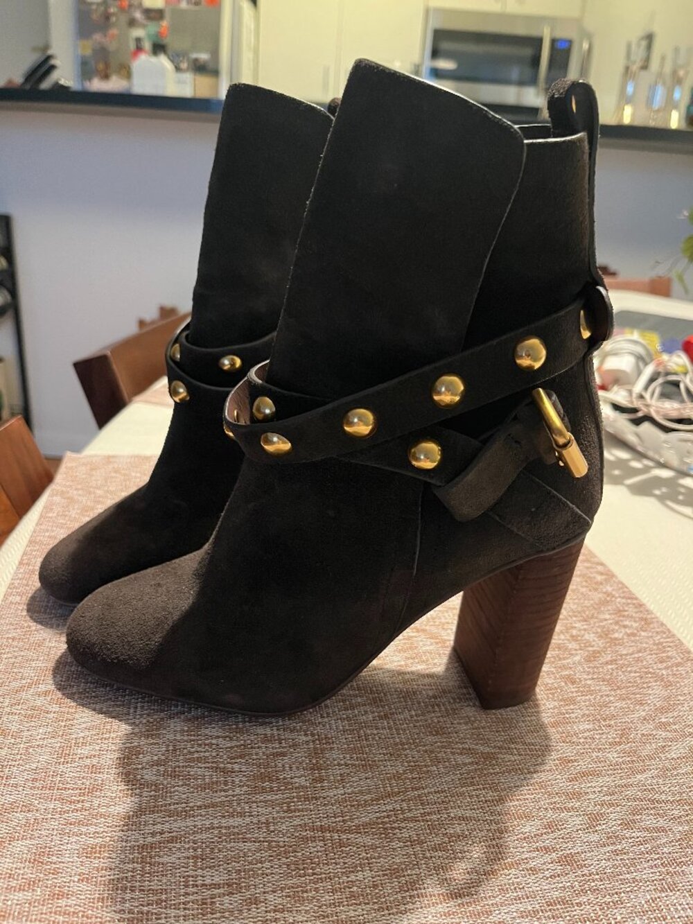 See by Chloé Black Suede Studded Ankle Boots EU 36 / US 6 | Worn 2–3x